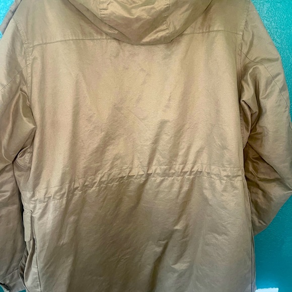 H&M LOGG Men’s Size Large Army Green Jacket Coat Parka Military Hooded Quilted - Picture 4 of 4